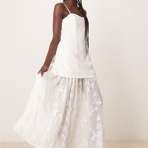 Abercrombie & Fitch White Floral Maxi Dress